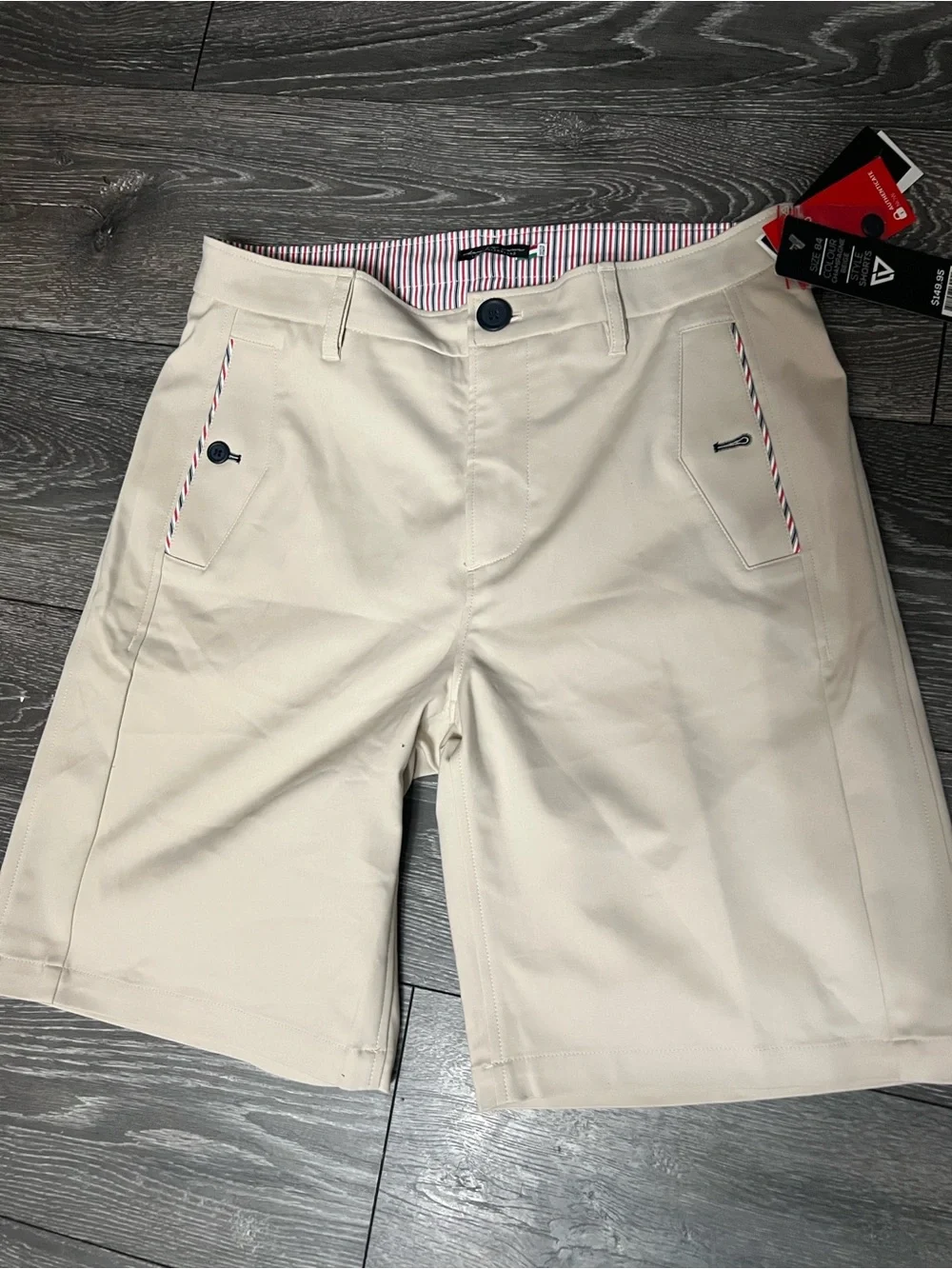 London England  by Charles vane Men's Stone Flat Front Shorts